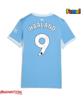 Manchester City Erling Haaland #9 Tricou Fotbal Replică 2026-27 Femei Acasa Manchester City Erling Haaland #9 Tricou Fotbal Replică 2026-27 Femei Acasa